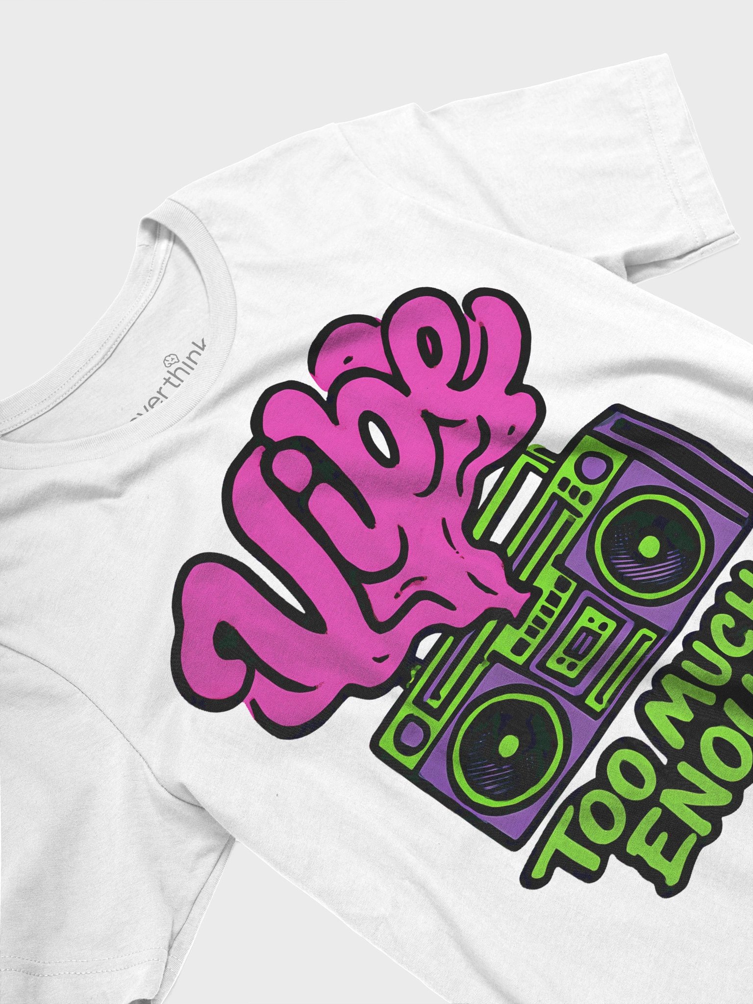 Vibe Heavy T-Shirt | Retro 80s Hip-Hop Streetwear Statement Tee product image (3)