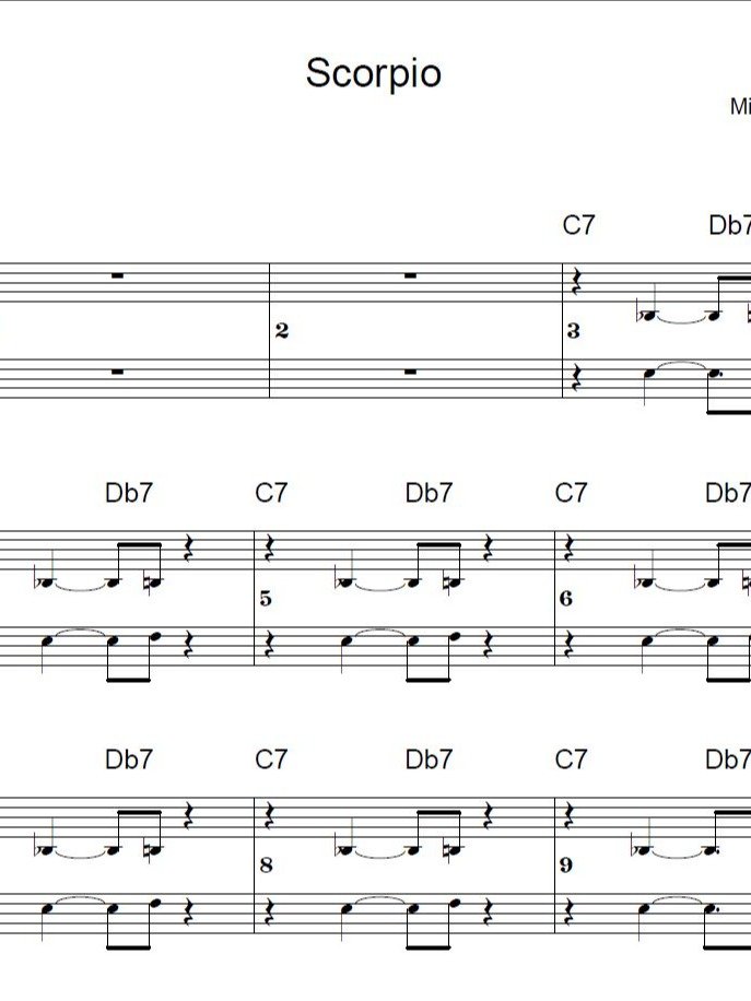 Scorpio - Blues piano - Piano sheet music product image (1)