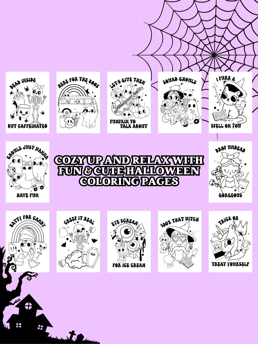 ADULT SPOOKY HALLOWEEN COLORING PAGES product image (3)