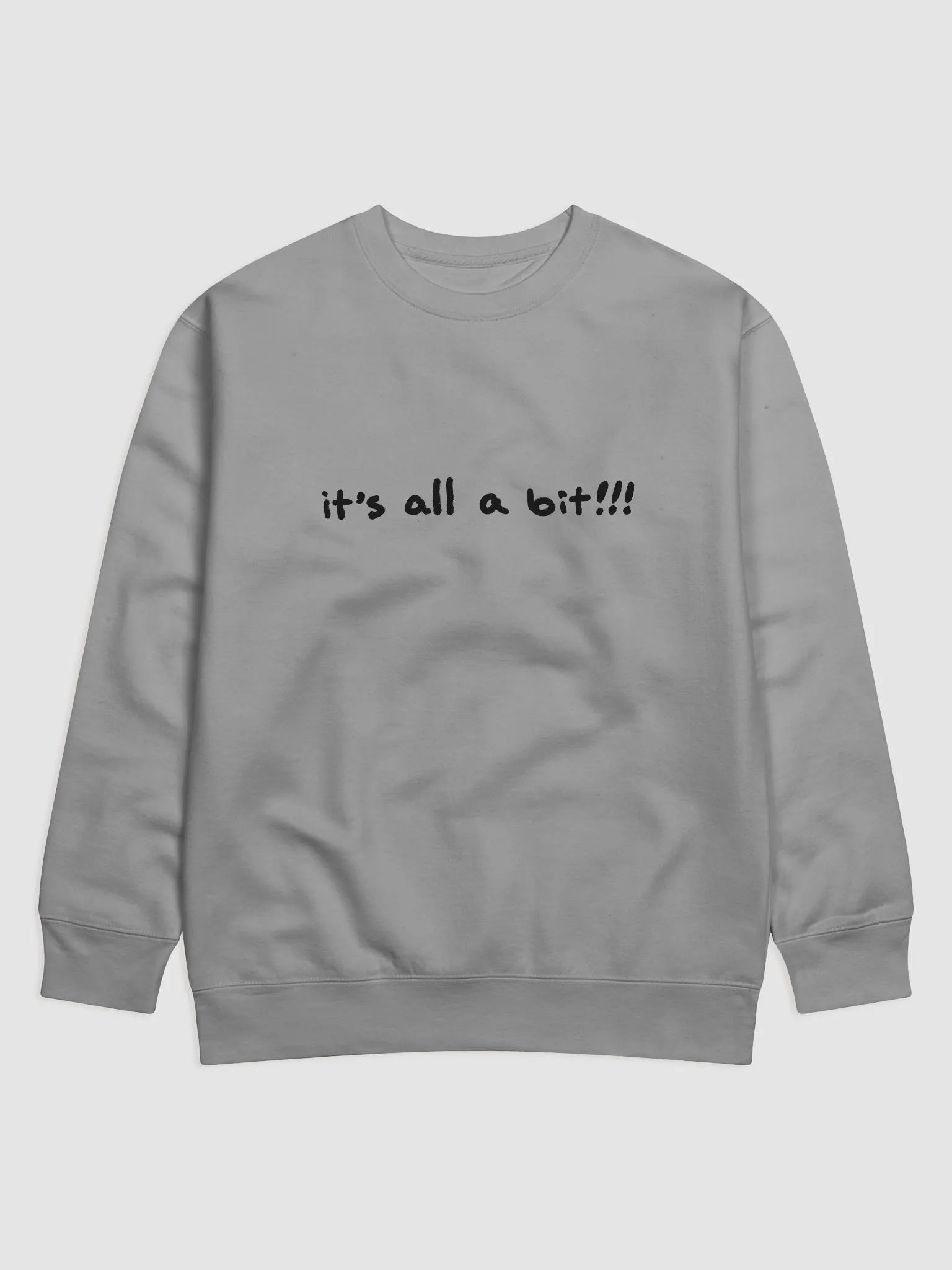 “it’s a bit!!!” (long-line design) Printed Premium Cotton Crewneck product image (4)
