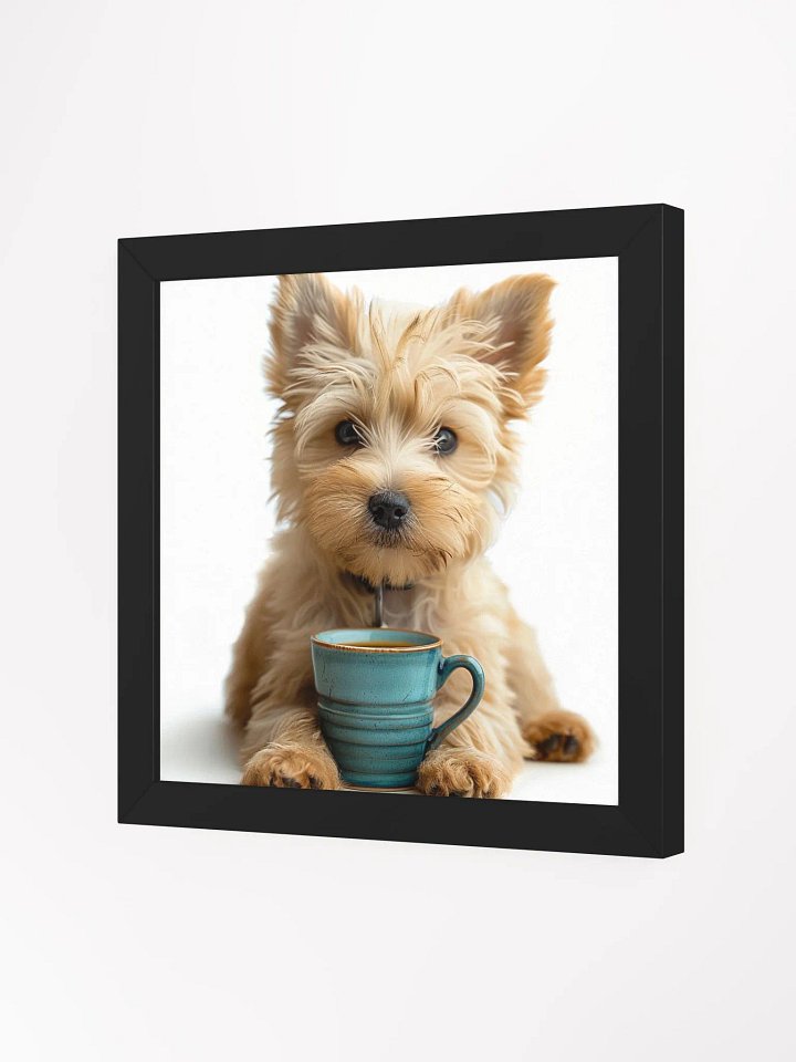 Cute Coffee Lover West Highland Terrier Dog Framed Wall Art product image (2)