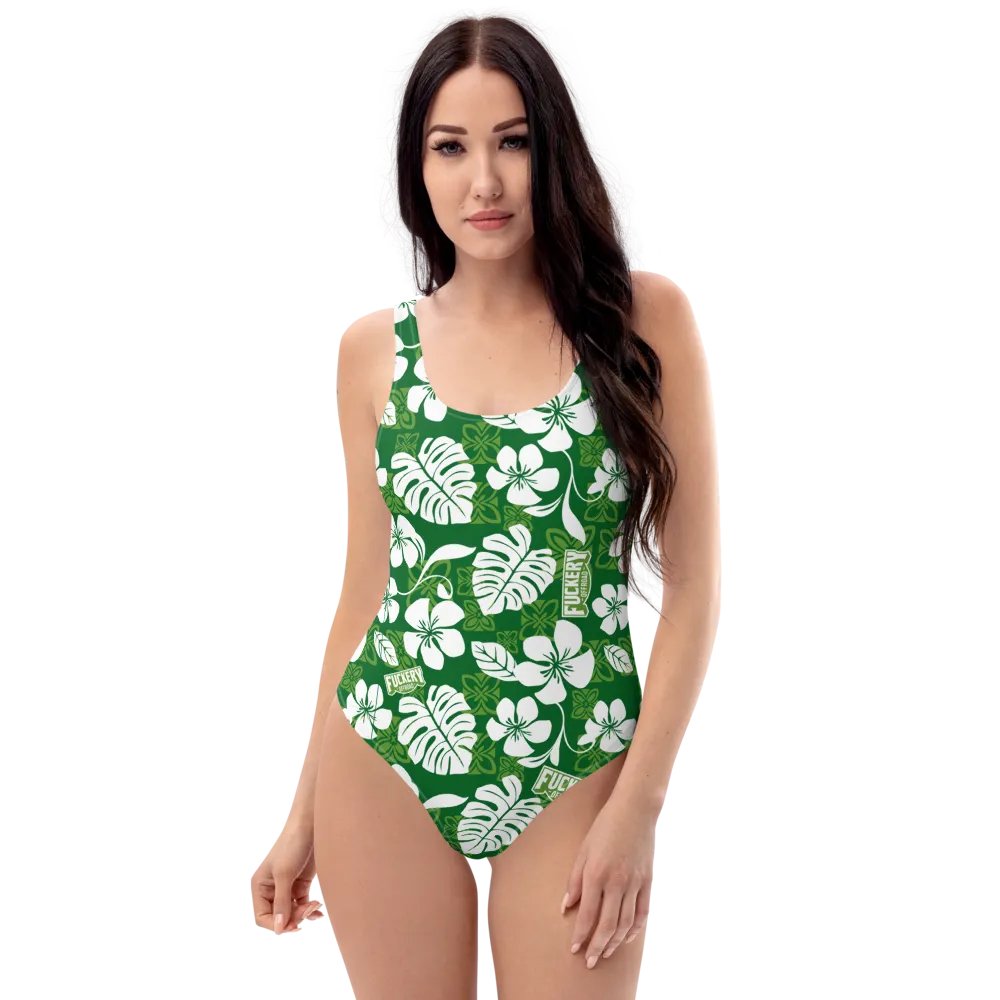 Fuckers Offroad Ladies Hawaiian Swinsuit - Green product image (1)
