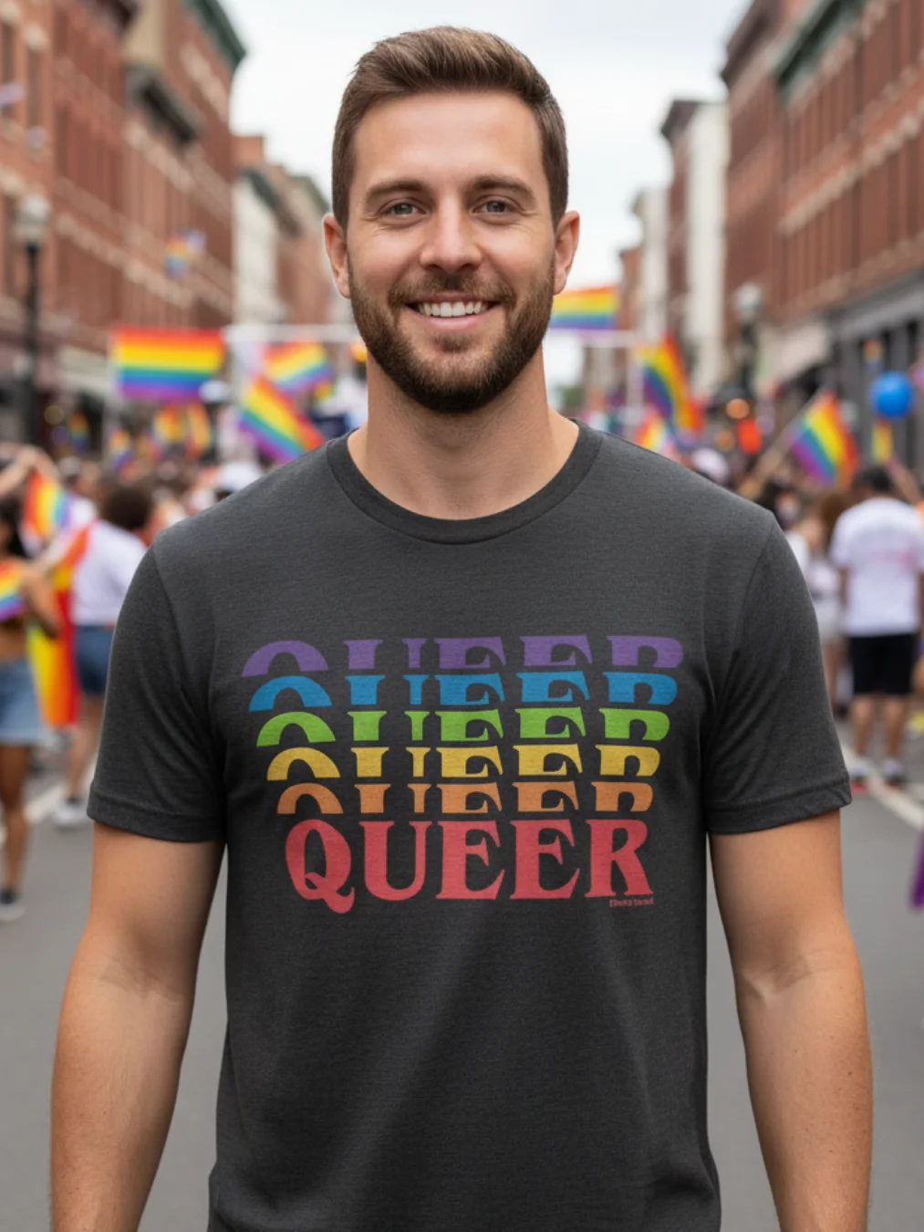 Rainbow Queer Vibes T-Shirt product image (11)