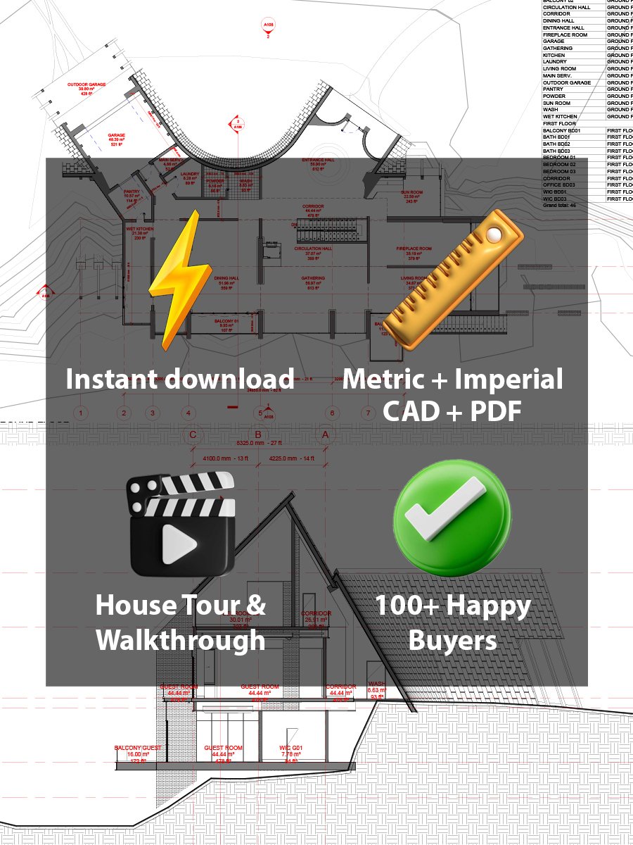 A Frame House 068 - Drawings\Blueprints CAD + PDF - Metric + Imperial product image (3)