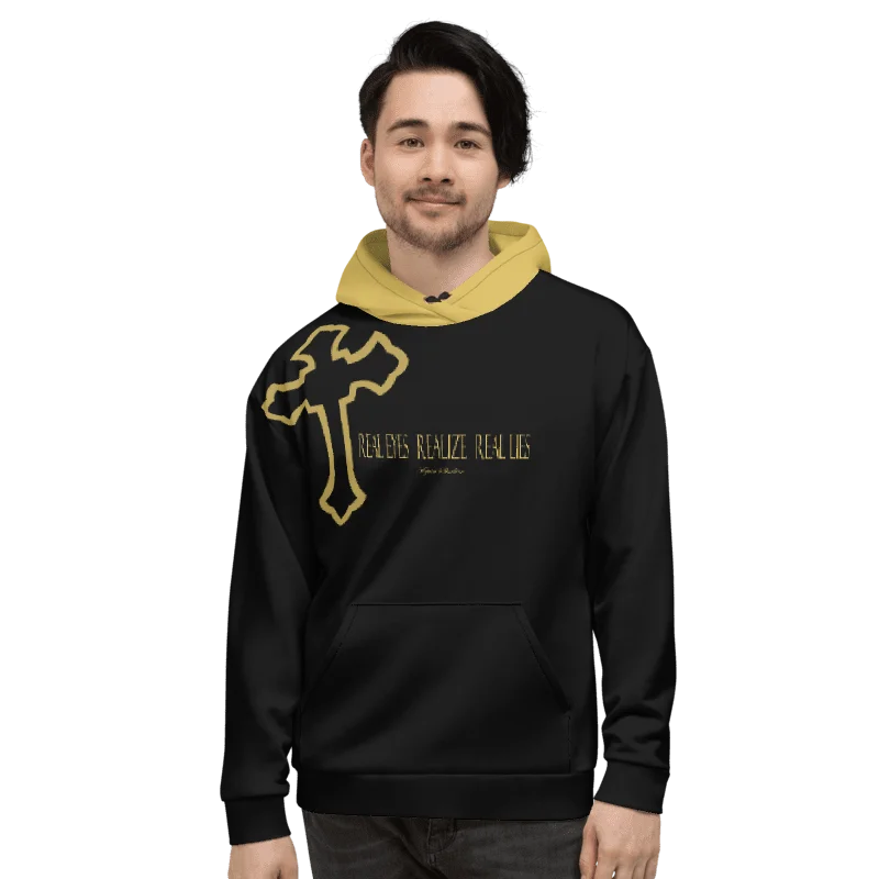 Real Eyes Realize Real Lies w/Cross - Tupac - Unisex Hoodie product image (6)