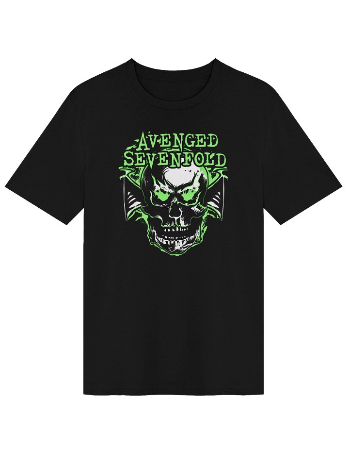 Avenged Sevenfold Deathbat Neon Green T-Shirt | Stanley/Stella Unisex Organic Blank product image (1)