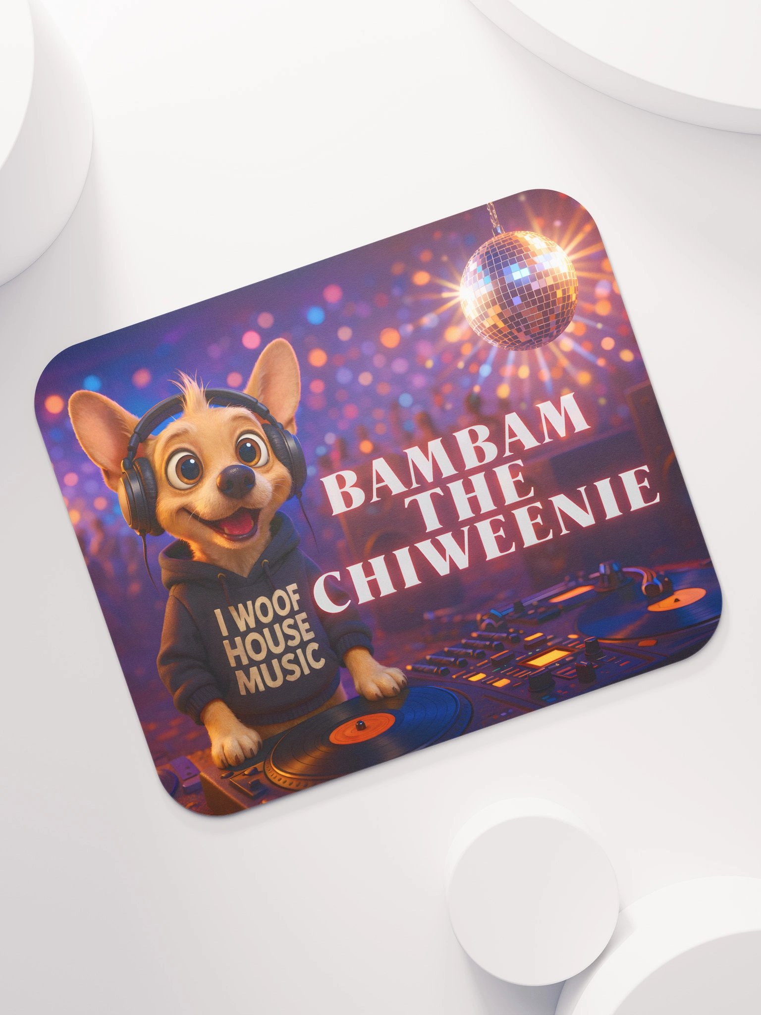 Bambam's I Woof House Music Mouse Pad product image (7)