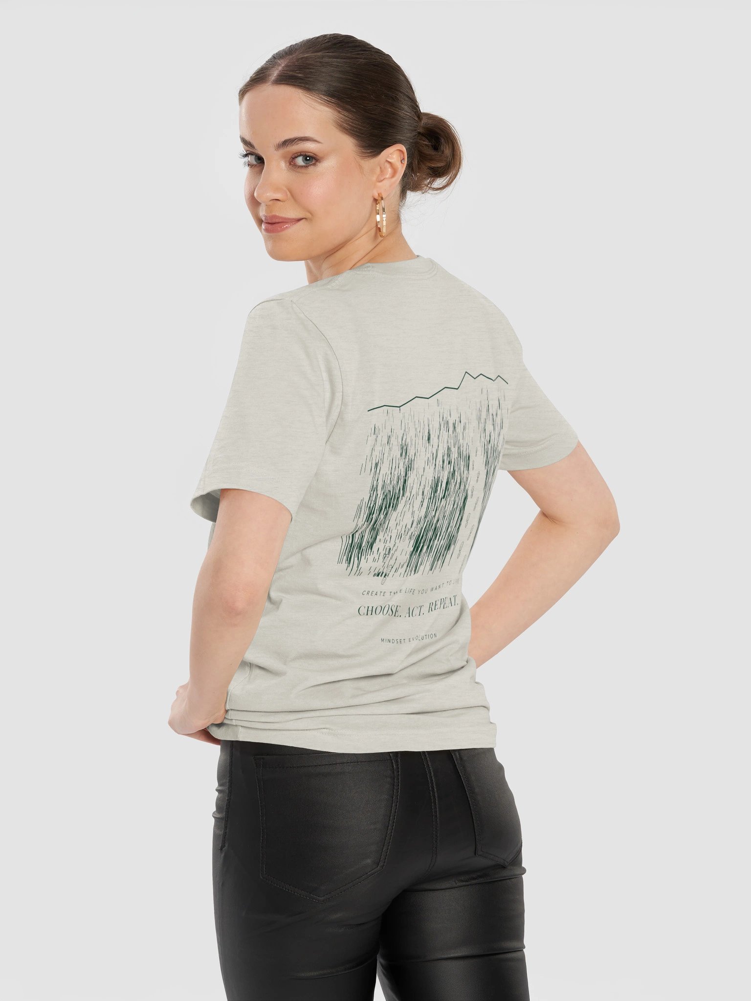Mindset Evolution — The Consistency Tee (Heather Dust) product image (12)