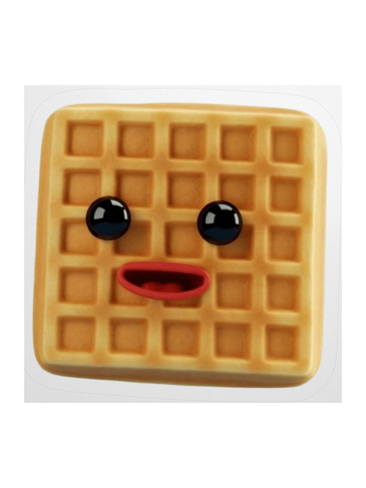 WAFFLŌN STICKER (LARGE) product image (1)