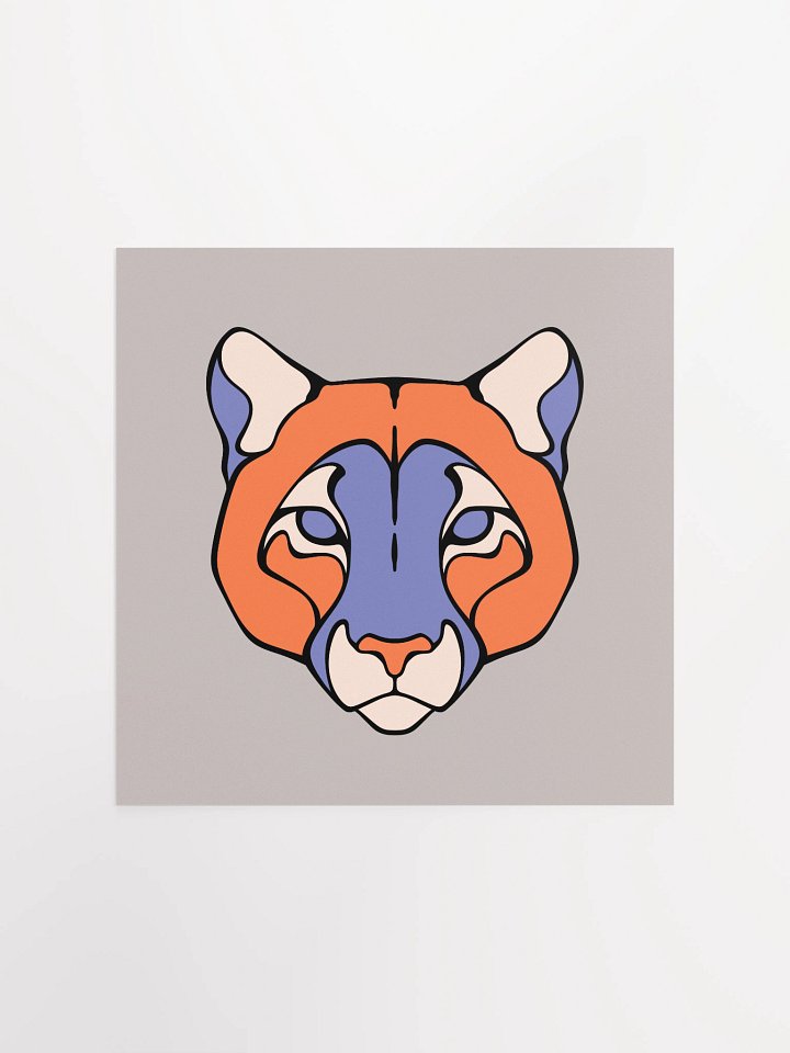 Puma's Gaze - Square Matte Paper Poster product image (1)