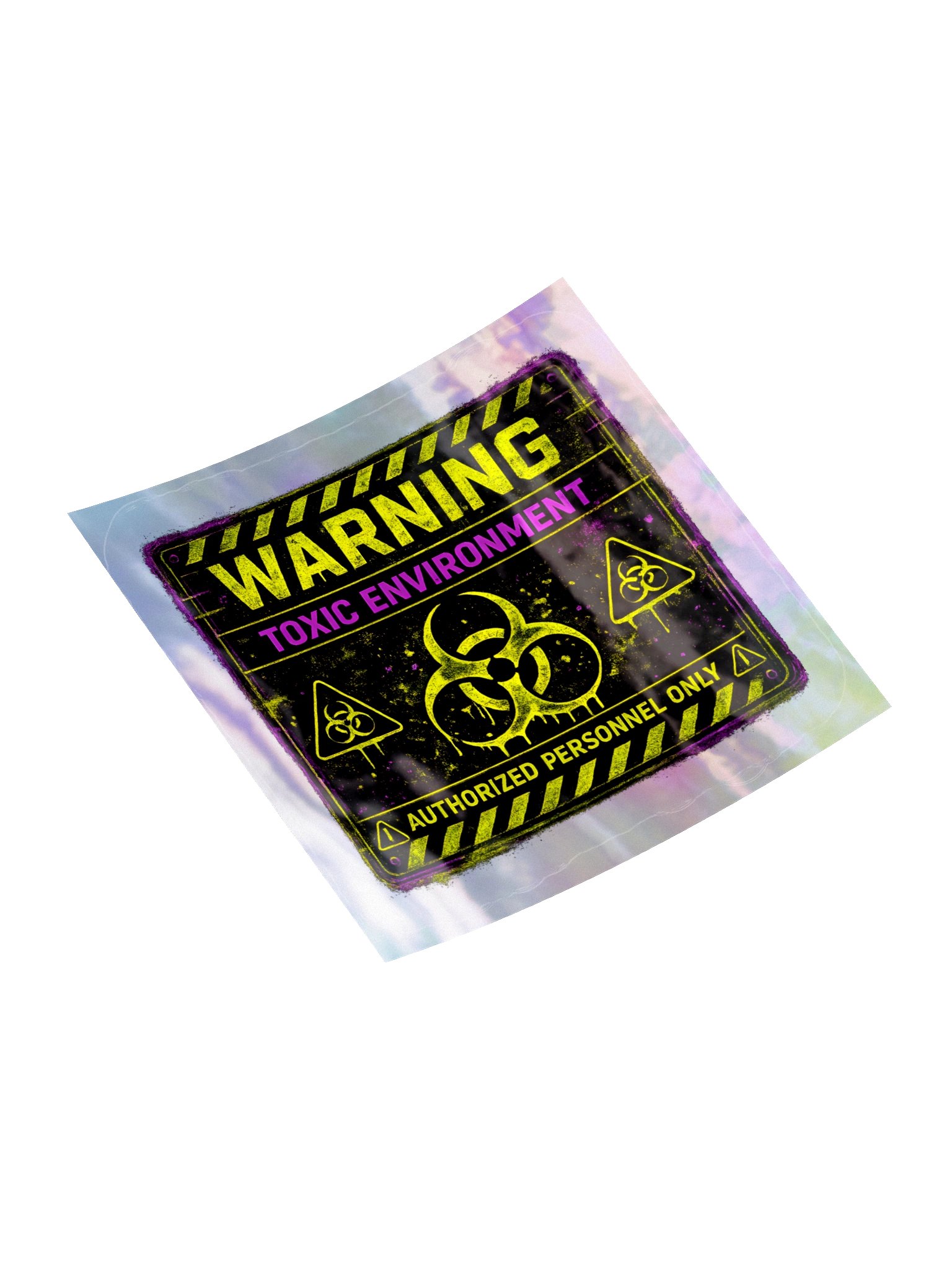 Toxic Warning — Neon Biohazard Holographic Sticker Sheet product image (7)