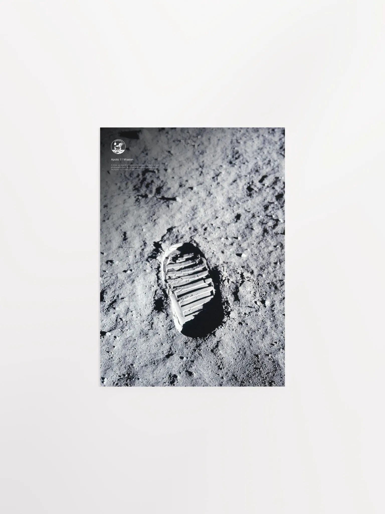 NASA Apollo 11: Moon footprint, 1969 — space poster, space art, photo poster, NASA print, space wall decor product image (7)