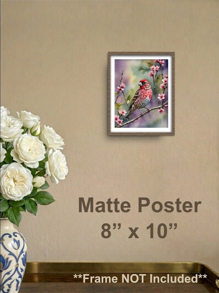 Purple Finch Matte Poster product image (1)