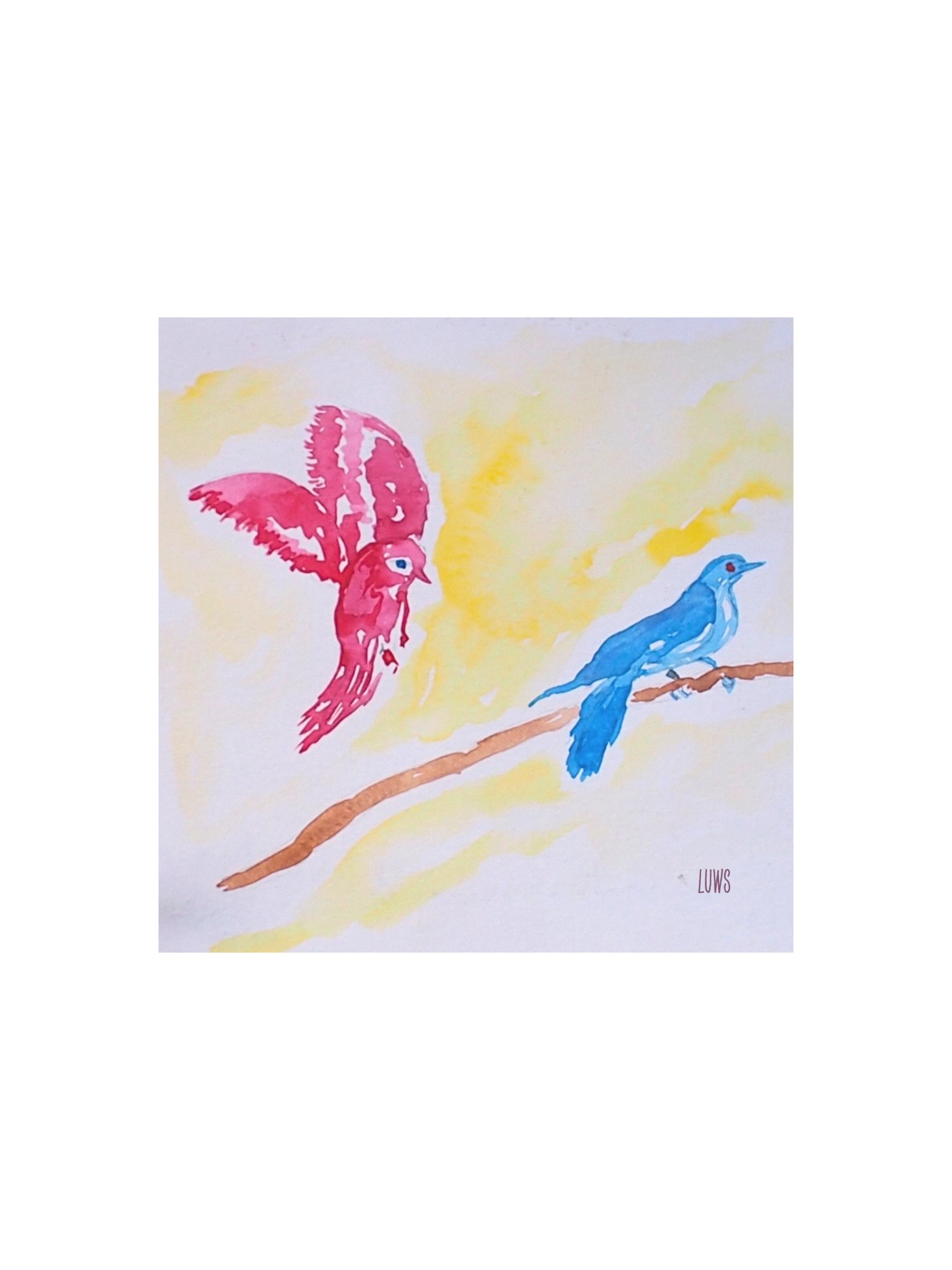 Them | Twin Birds on a Branch Poster (Unframed) product image (1)