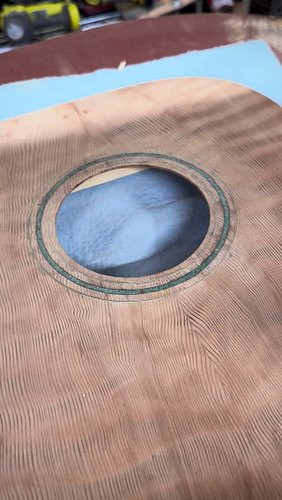 Taking a look at the finished rosette. 

#theopaldealer #luthier #guitar #lookgoodsoundgood