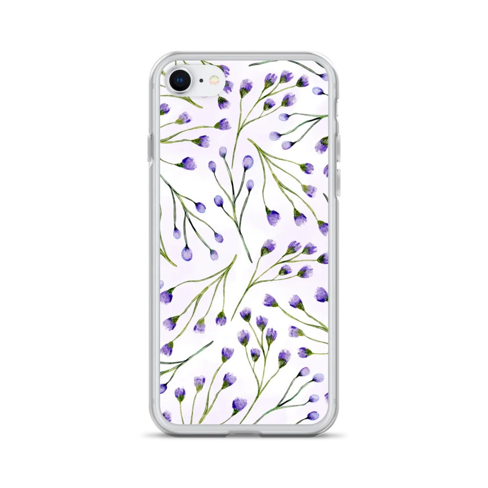 Lavender Flowers Watercolor Clear iPhone Case product image (28)