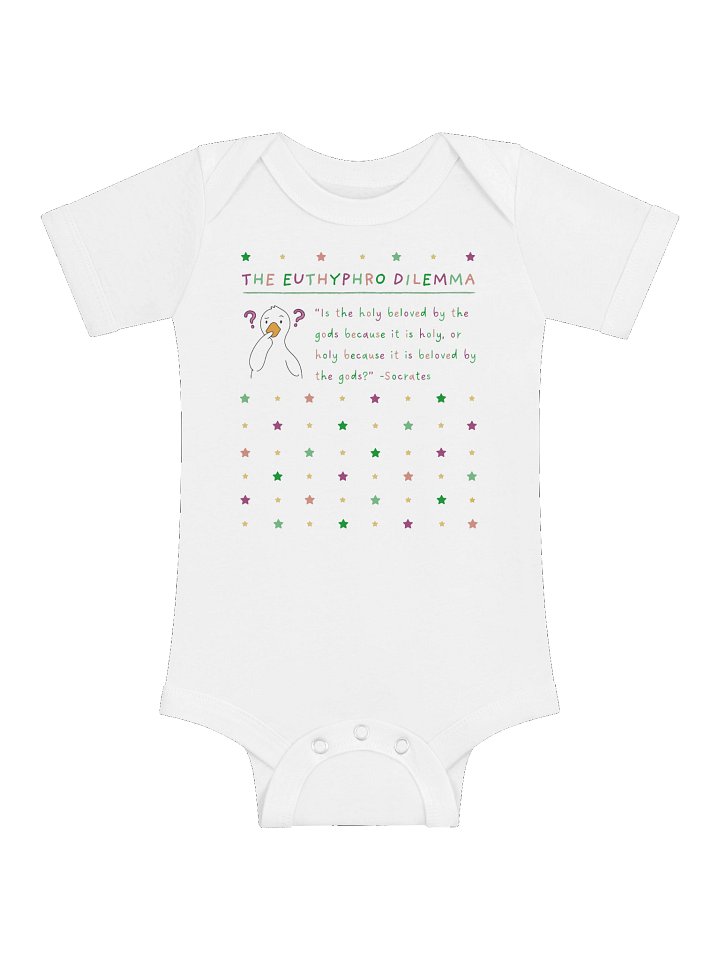 The Euthyphro Dilemma - Philosophy Baby Onesie in White product image (1)