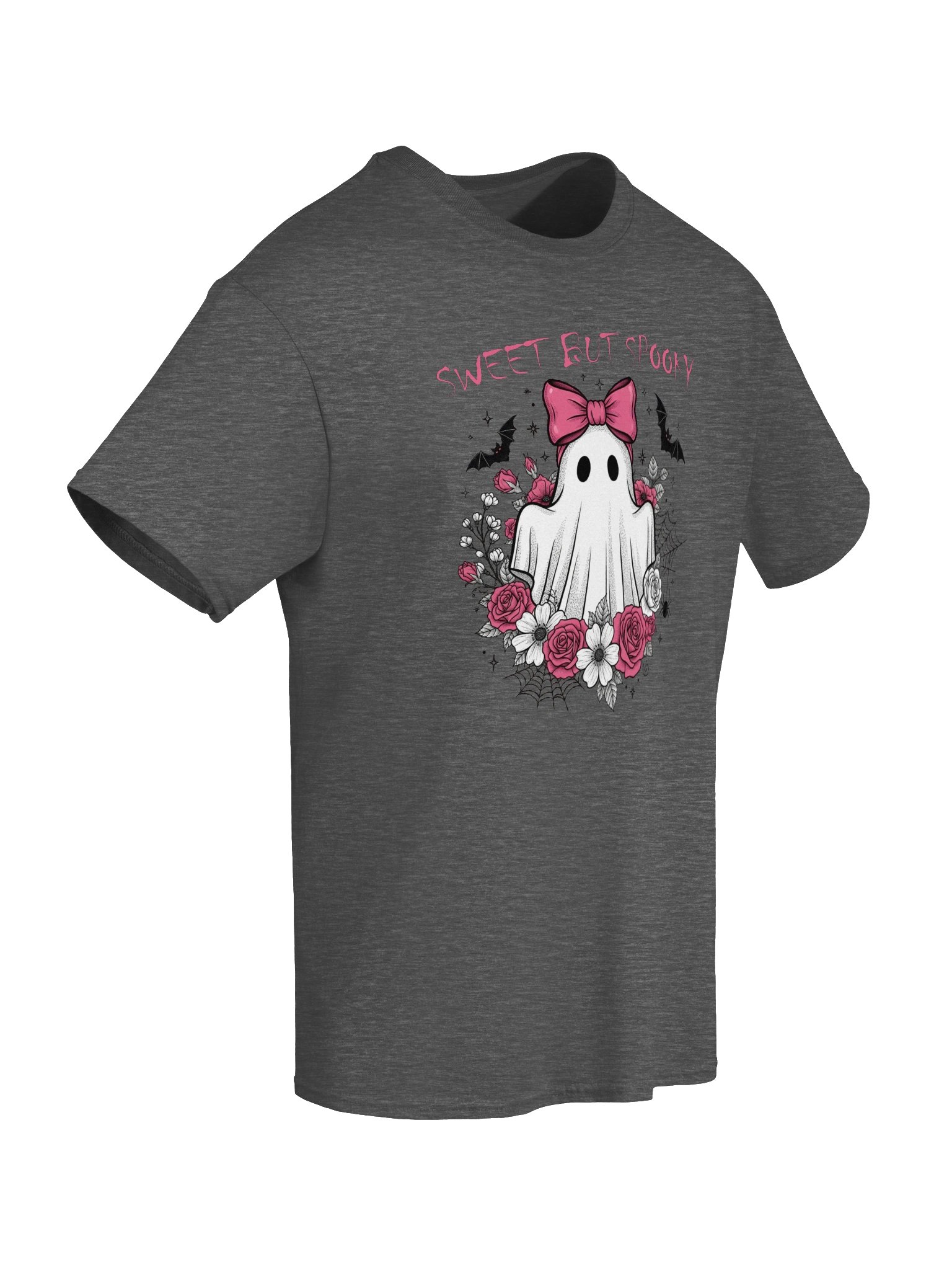 Sweet But Spooky Halloween T-Shirt | Cute Ghost Floral Bow Tee | Women's Halloween Shirt | Fall Gift product image (28)