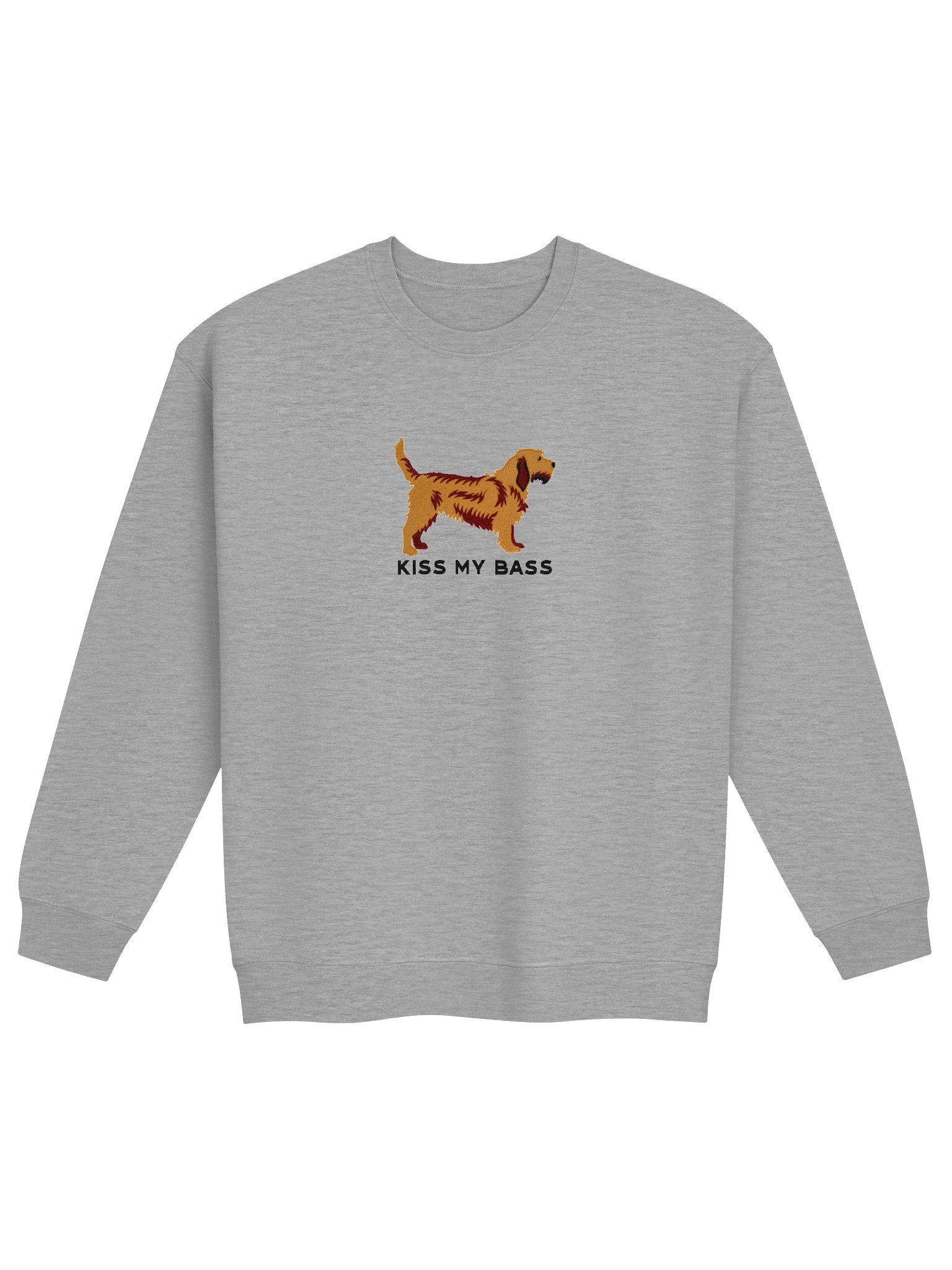Kiss My Bass Sweatshirt (Embroidered) of a Basset Fauve de Bretagne(Tan) product image (4)