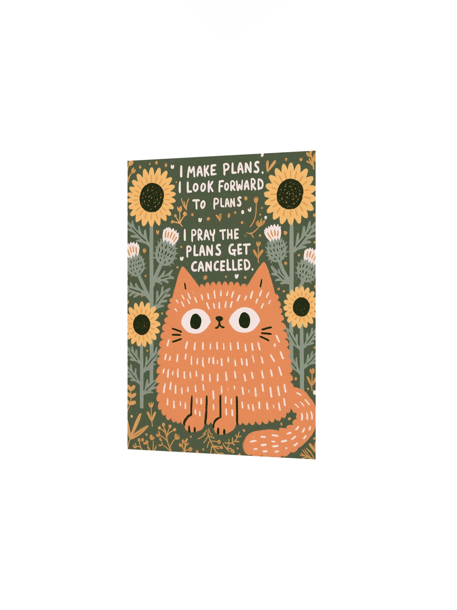 Cat Plans Cancelled Folk Art Poster product image (12)
