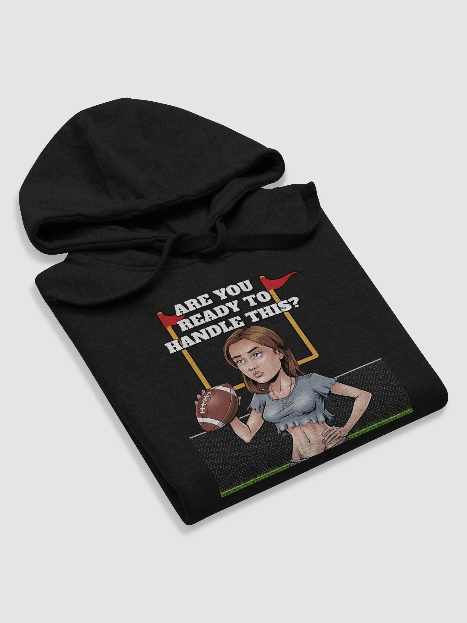 Are You Ready To Handle This? Female Footballer Hoodie product image (4)