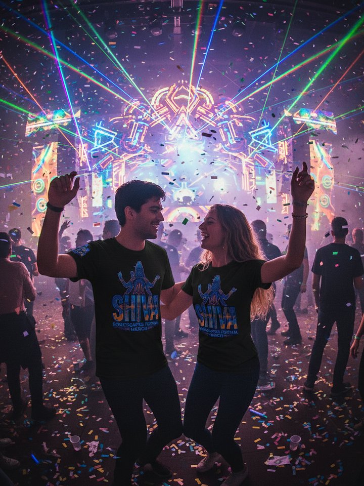 SHIVA SonicScapes Festival Tee – Psytrance Frequency Edition product image (2)