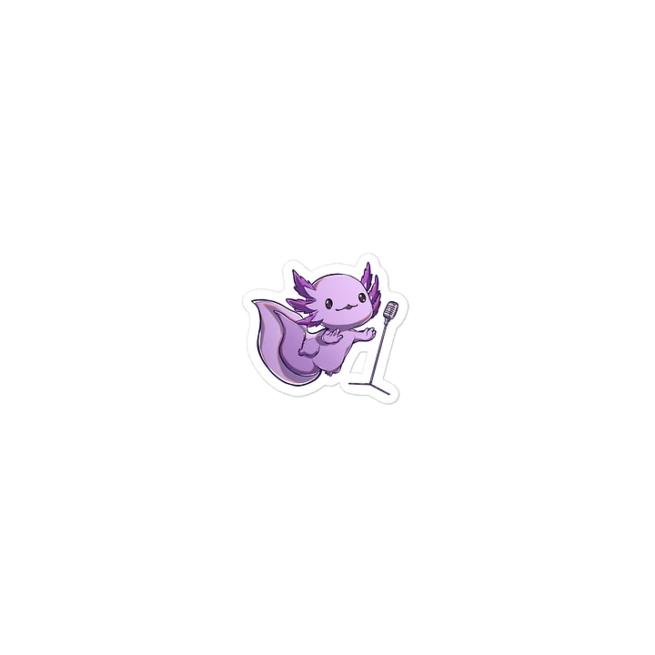 "Axolittle w/ Microphone" Die-cut Sticker product image (1)