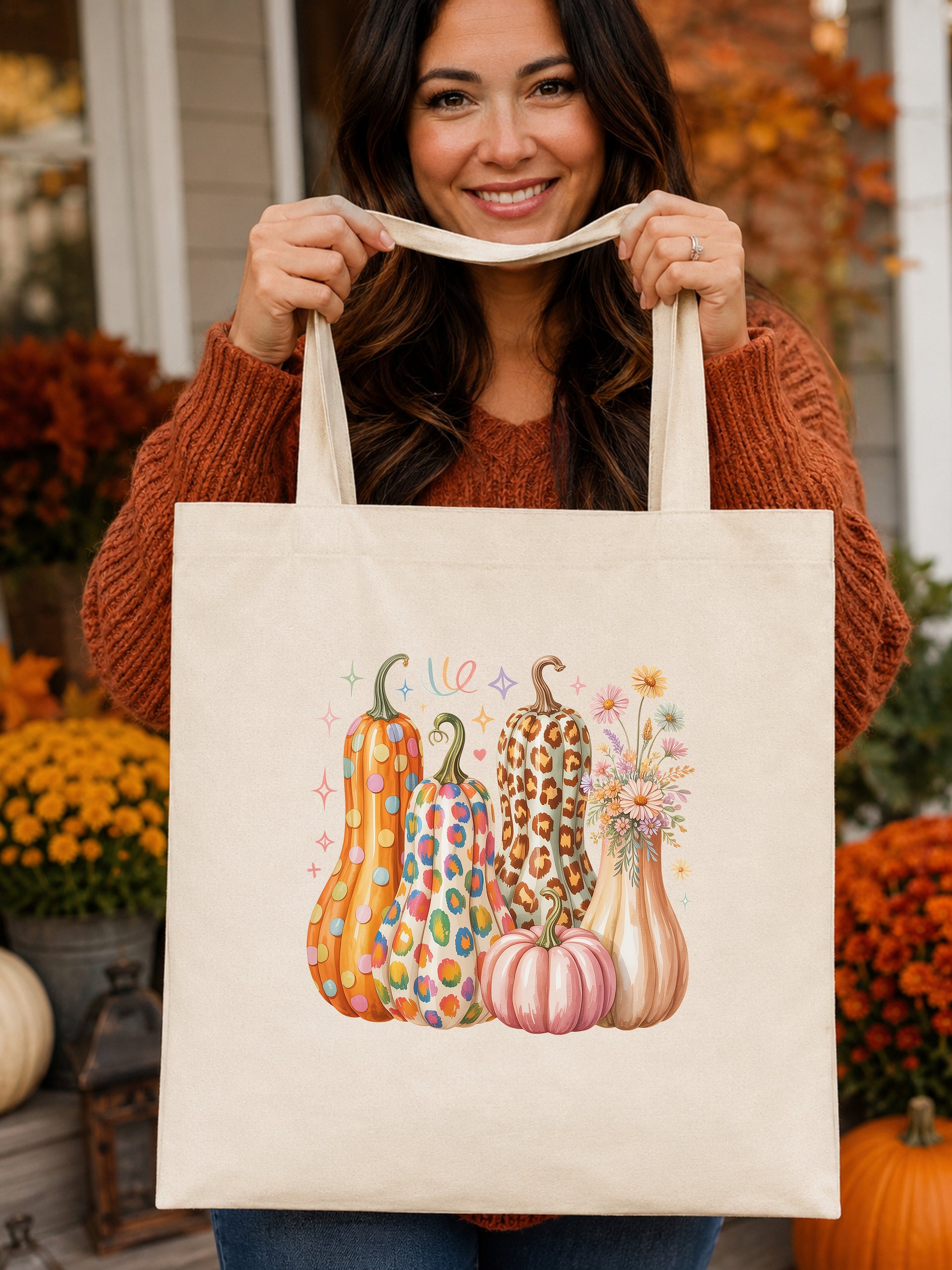 Boho Pumpkin Tote Bag product image (2)