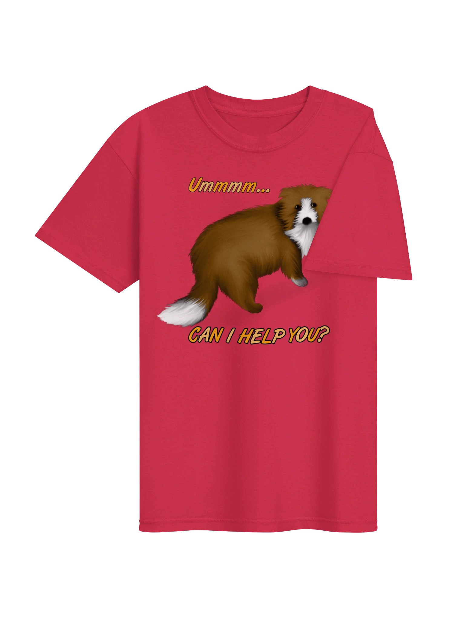 Dog "Ummm... Can I Help You?" T-Shirt. Men's Comfort Colors Garment-Dyed Heavyweight T-Shirt product image (3)