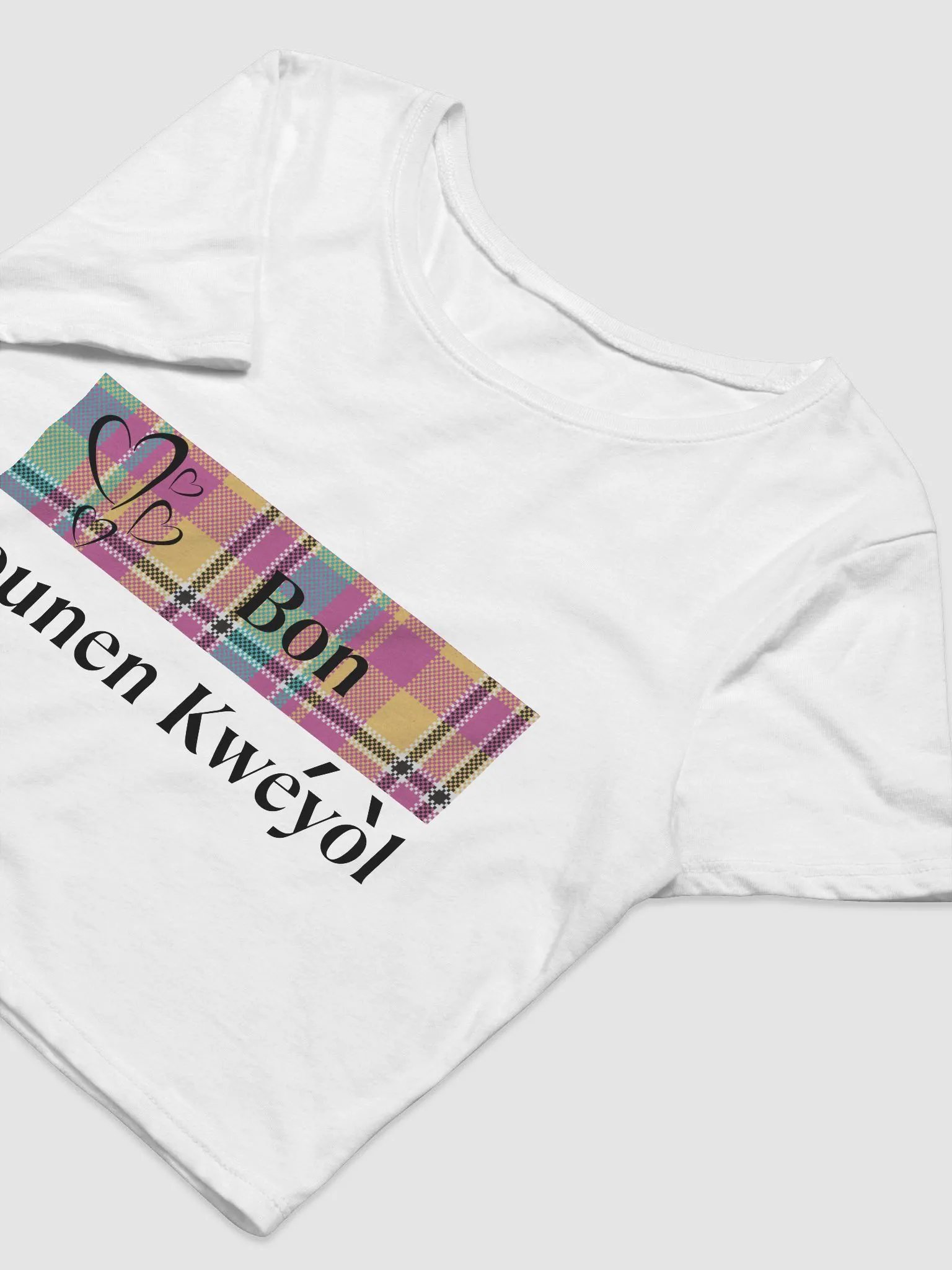 Kwéyòl Hearts Crop Tee product image (17)