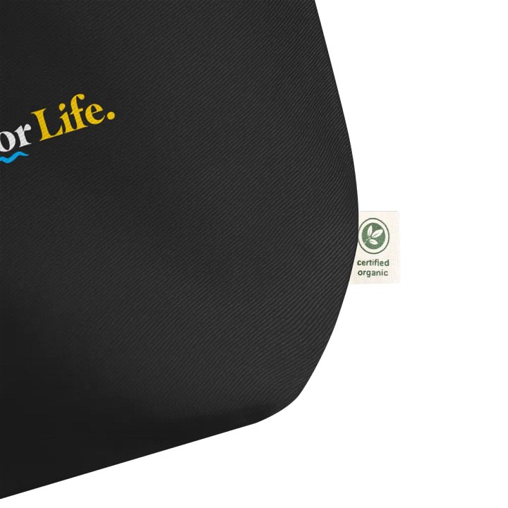 Black 100% Organic Cotton Tote Bag | Horizon Logo product image (2)