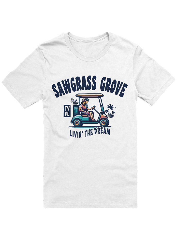 Sawgrass Grove TV Florida USA Fun Golf Cart Design T-shirt product image (2)
