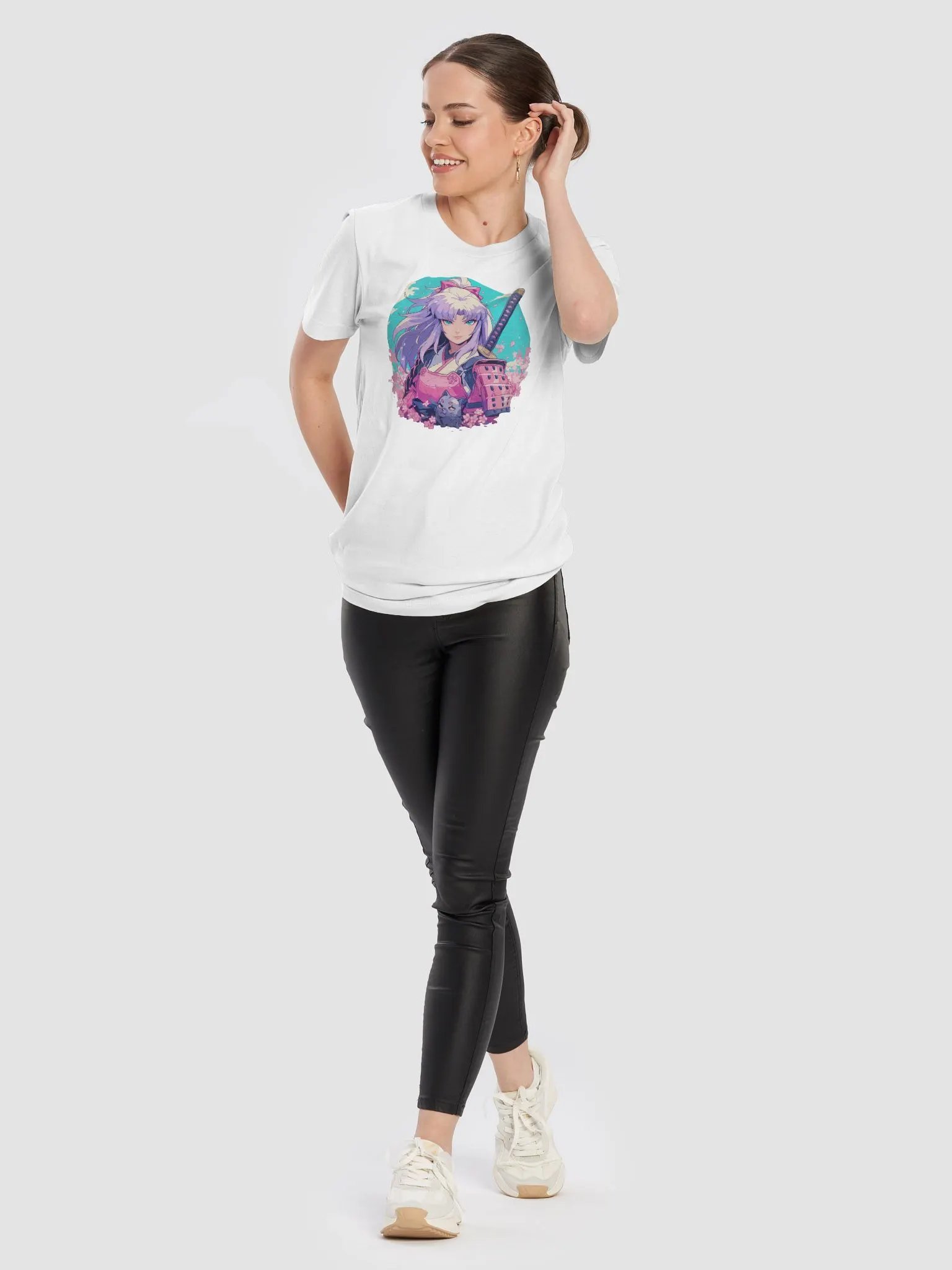 Cherry Blossom Katana Girl T-shirt product image (6)