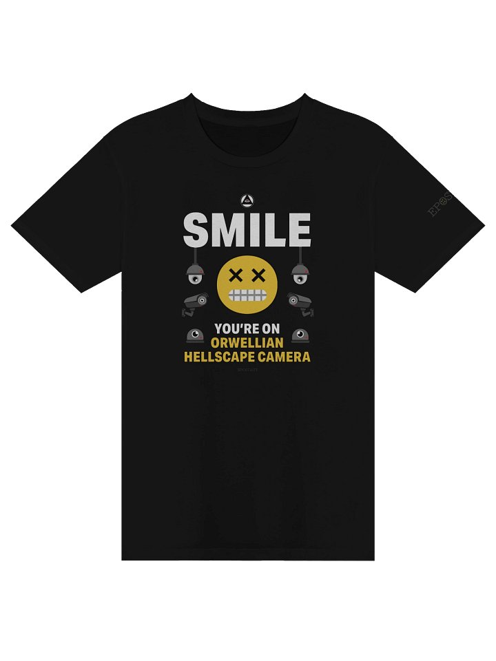 Orwellian Hellscape Camera Black T-Shirt product image (1)