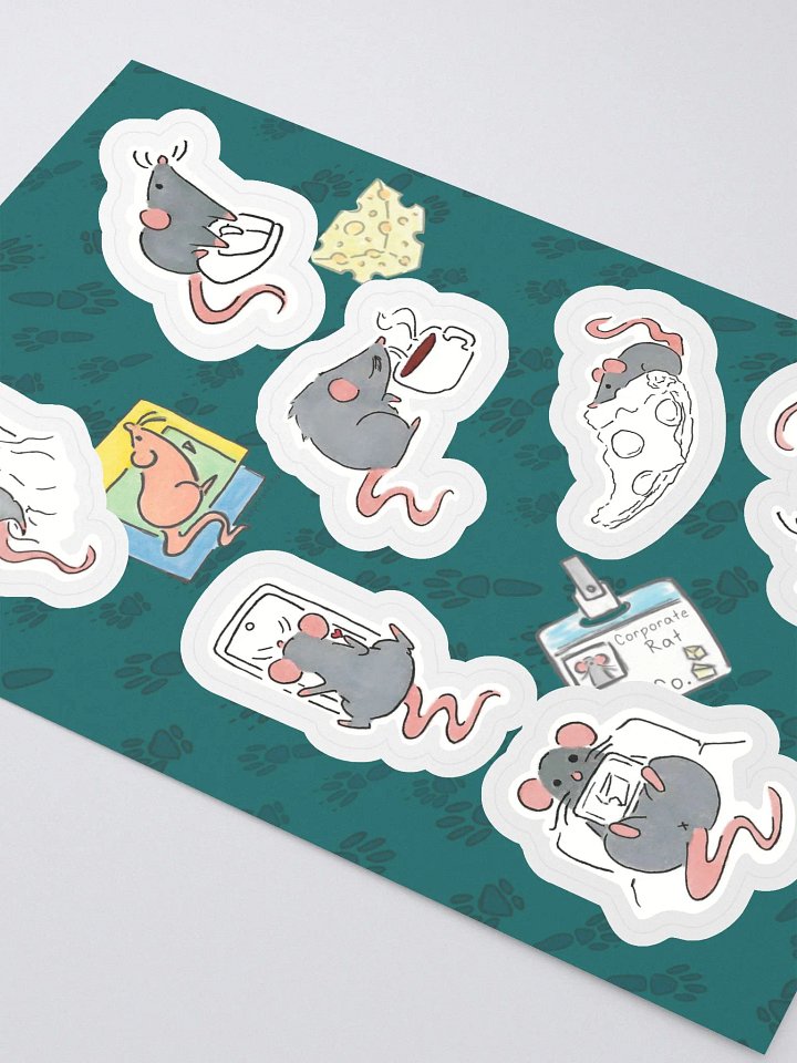 A Day in the Life of Corporate Rat Sticker Sheet product image (2)