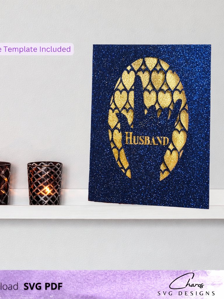 I Love You Heart Greeting Card for Wife & Husband (ASL) with Free Envelope SVG product image (1)