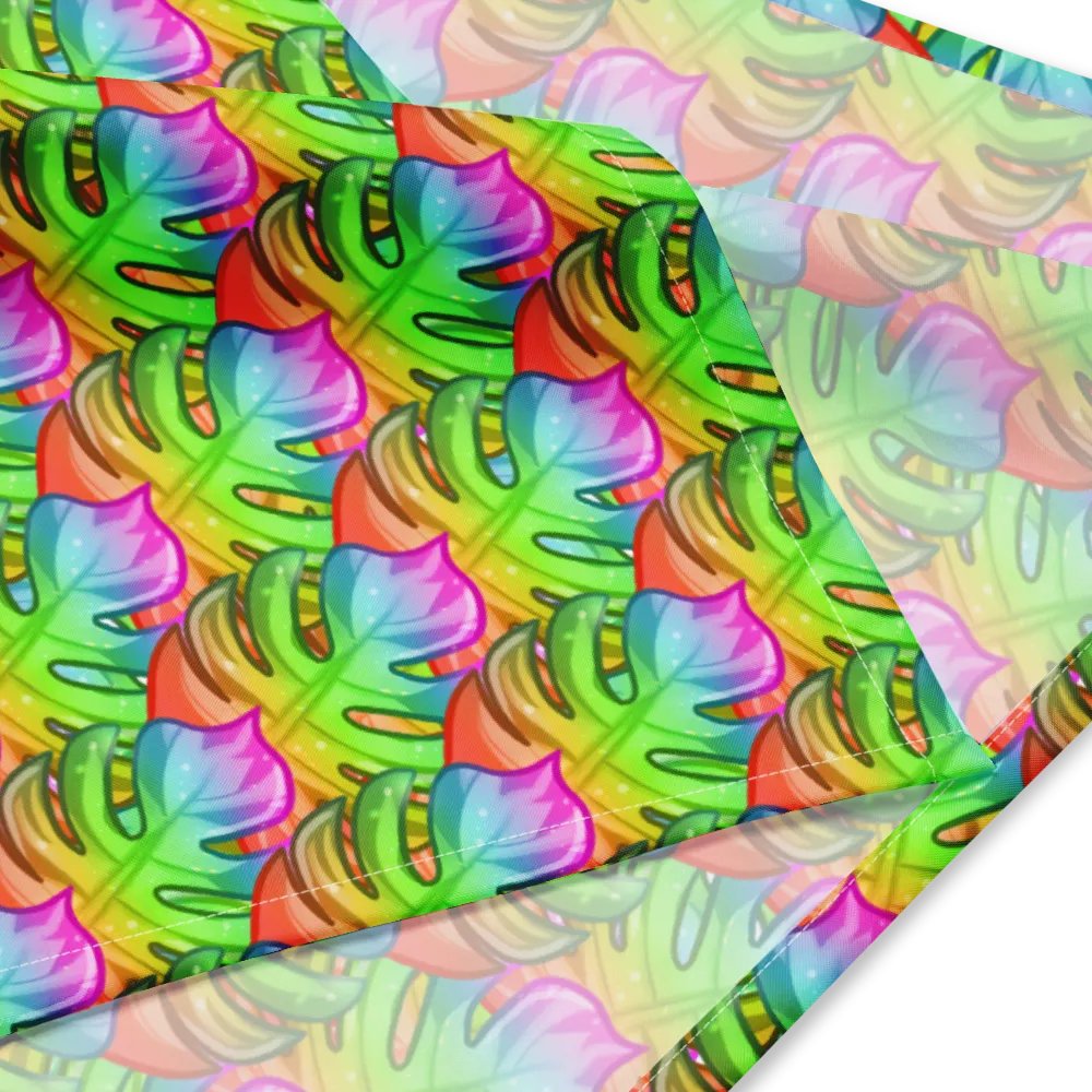 Rainbow Monstera Bandana product image (1)