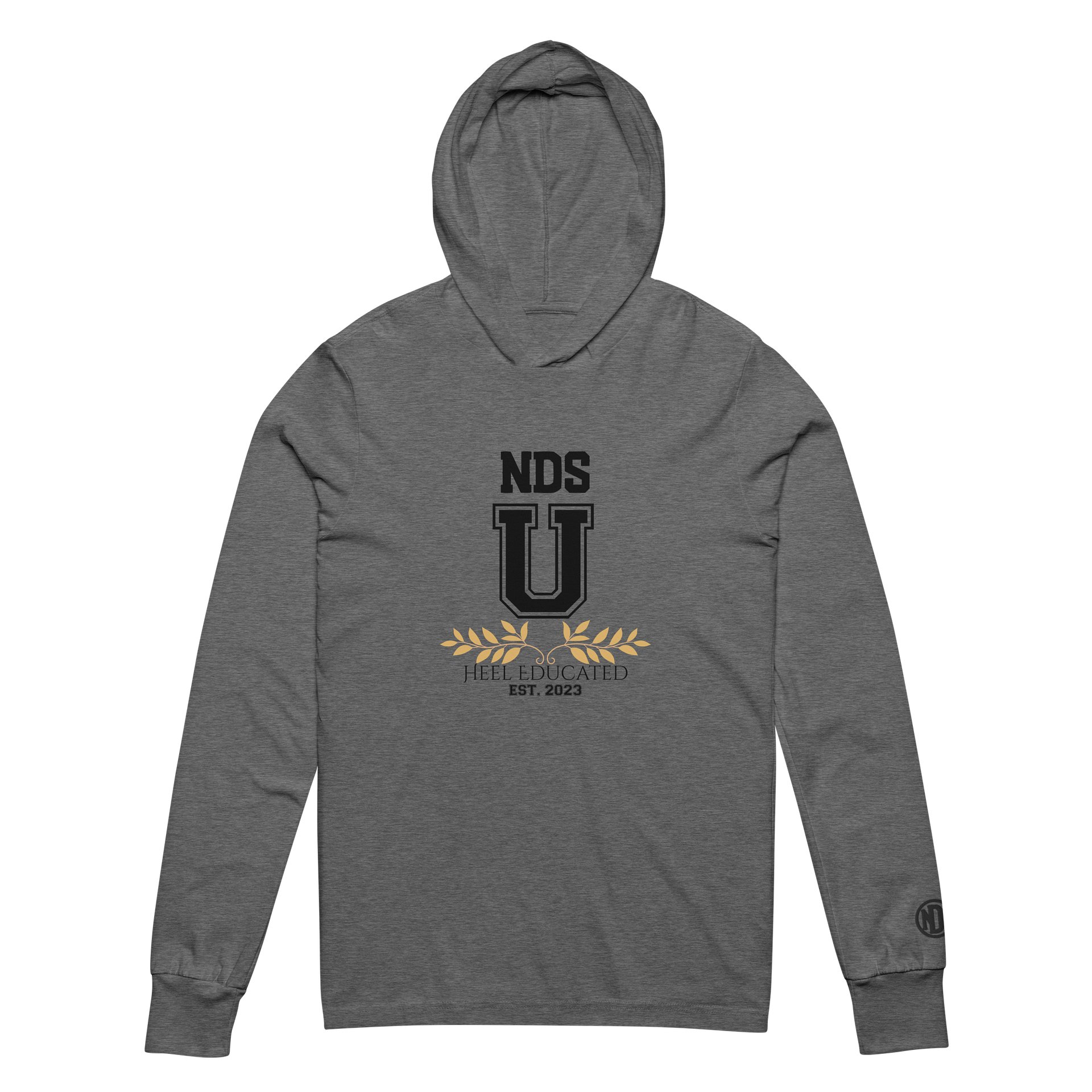 NDS University Heel Educated Hooded Long Sleeve Tee (Center Print) product image (2)