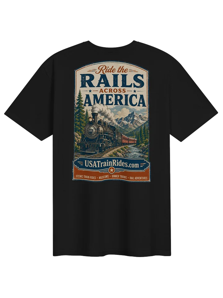 Ride the Rails Across America — Adult T-Shirt product image (1)