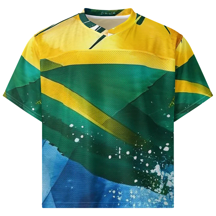 CaribbeanApples - St. Vincent and the Grenadines - SVG Abstract Diplomat Print | Boxy Breathable Football Jersey product image (1)
