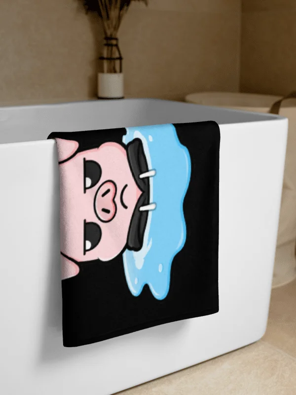 Poolside Pig Beach Towel - Black product image (2)