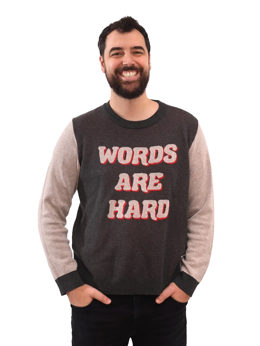Retro Words Are Hard Sweater product image (1)