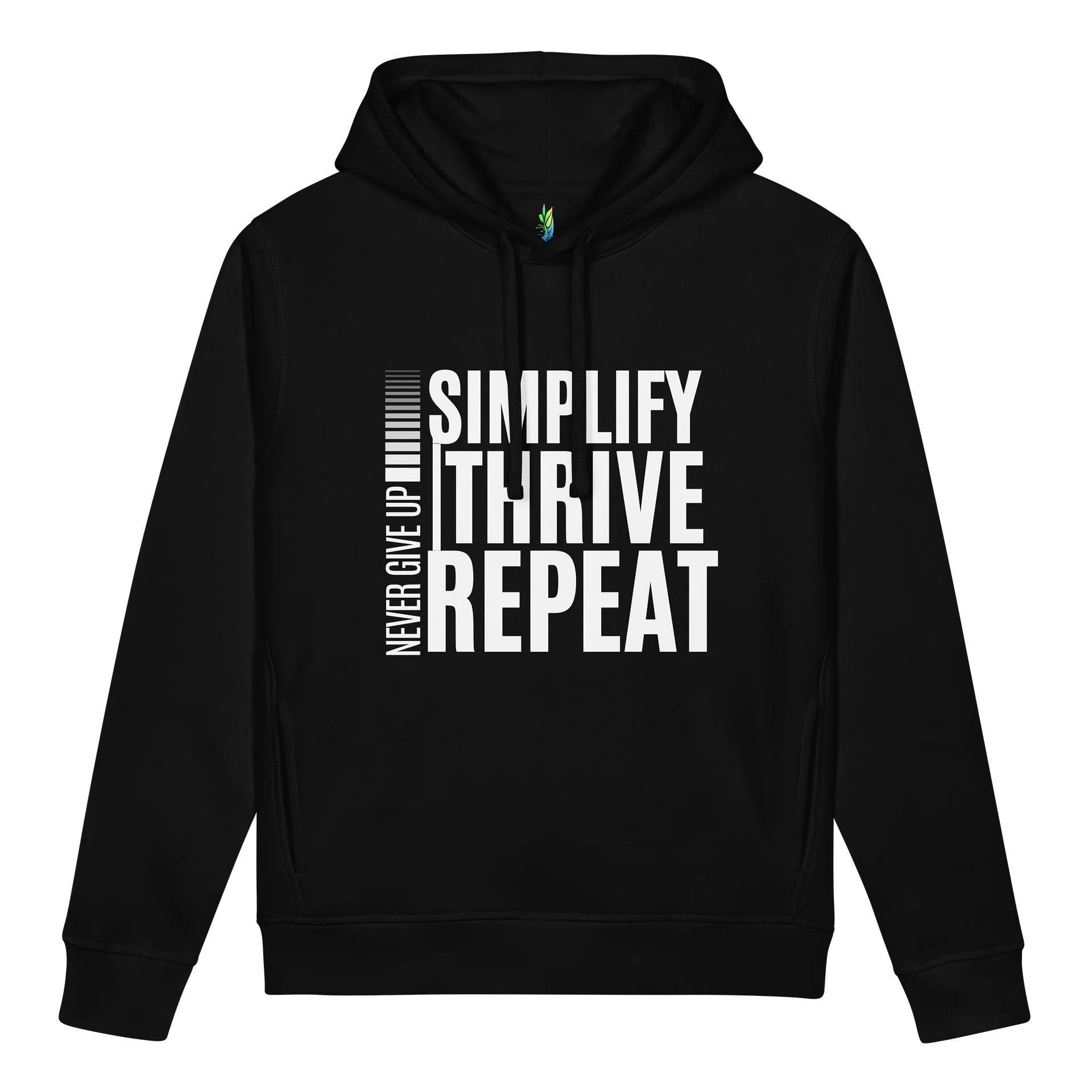 Simplify. Thrive. Repeat. Unisex Hoodie – Never Give Up Edition product image (1)