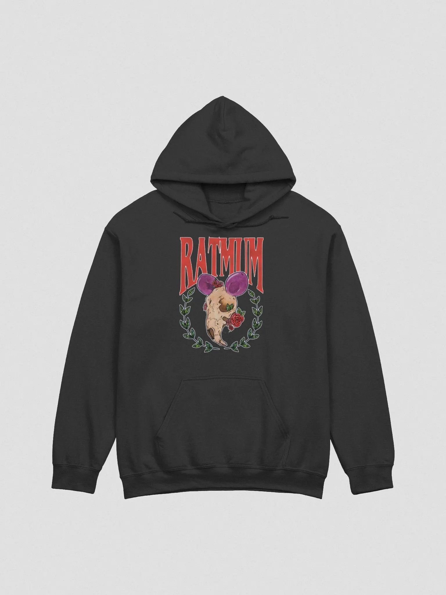 AJA X RAT - Wreathed Skull Hoodie (Black) product image (2)