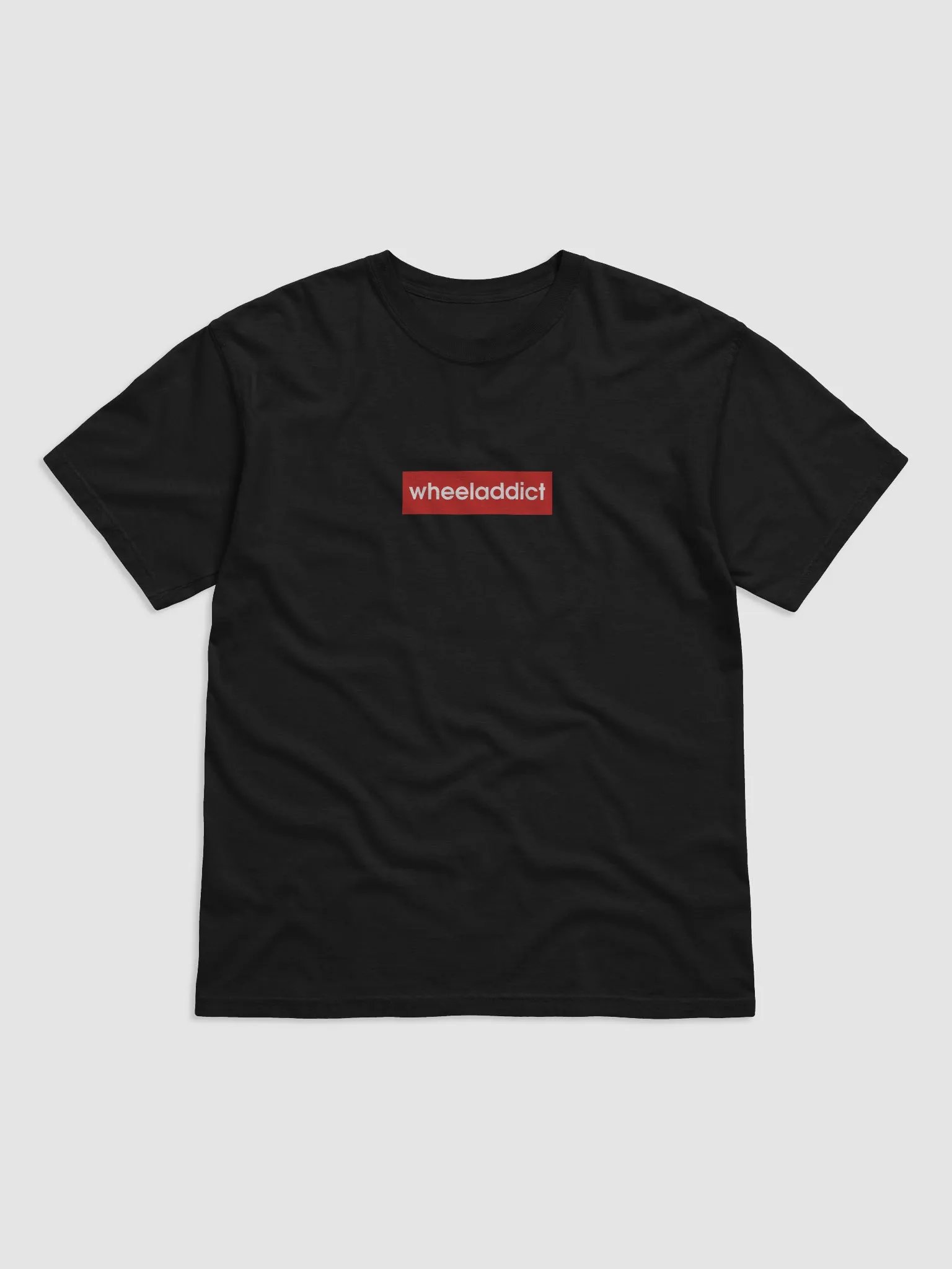 WHEELADDICT ORIGINAL RED TAB BLACK TSHIRT product image (1)