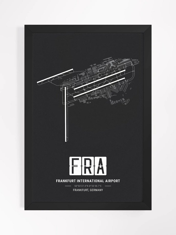 Framed Airport FRA Premium Map On Matt Paper product image (1)
