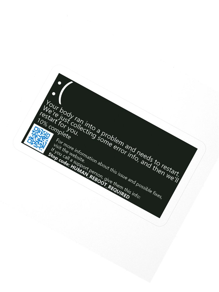 Windows-Style Human Reboot Error_Black product image (2)