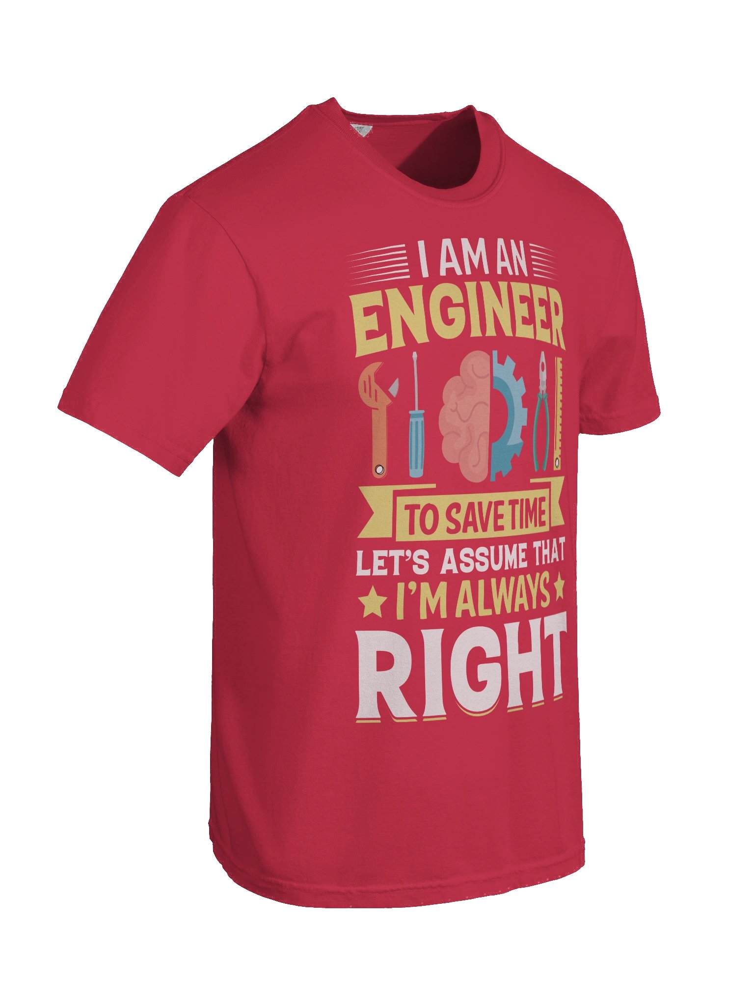 I Am an Engineer, I Am always right V-Neck Tee, Funny Engineer Shirt, Gift for Engineers, Unisex Logic Tee, Engineering Humor Top product image (8)