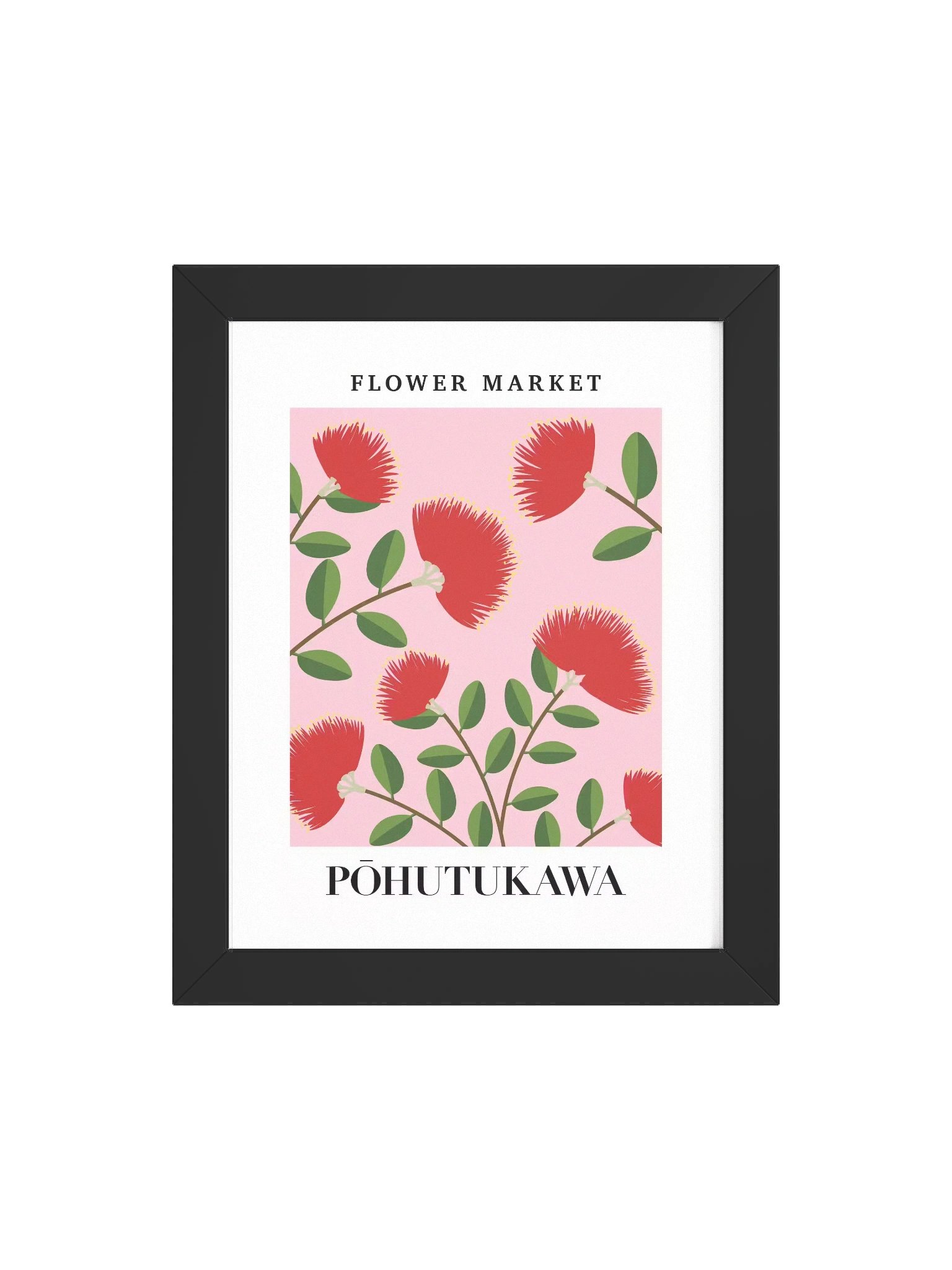 New Zealand Flower Market - Pohutukawa Flower - Framed Wall Art product image (43)