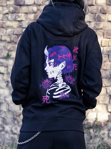 Higanbana hoodie available now! 
➡️All links in the bio 🌸

#Obakura_clothing #clothing #tshirt #darkwear #streetwear #hoodie ...